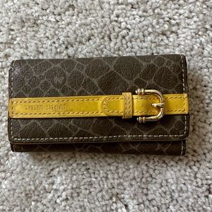 Nina Ricci Key Holder Wallet - Vintage - Giraffe Yellow Leather